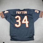 Vintage Walter Payton Jersey 48 Black Chicago Bears Wilson Made In USA Pro Cut