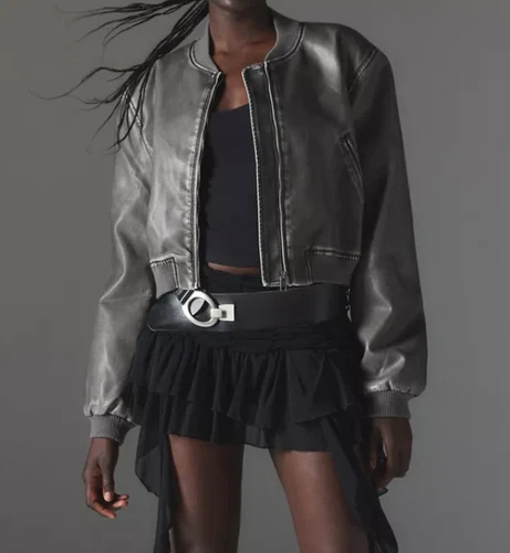 Lioness Allure Faux Leather Bomber Jacket  -size XL - NWT - $57.77 - product listing photo