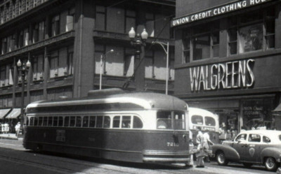 St Louis PCC Walgreens Bldg Chicago (?) Union Credit Kleidung Foto 5x7 um 1960