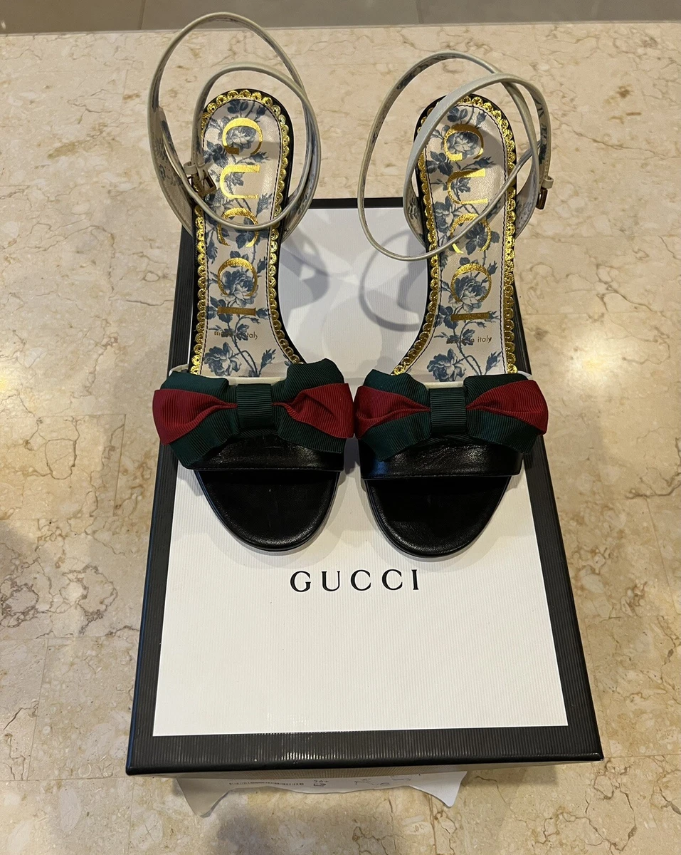 Gucci heels bow sale