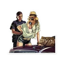 GTA Grand Theft Auto Bad Vixen Pinup Cover Model Girl Sticker Vinyl Decal