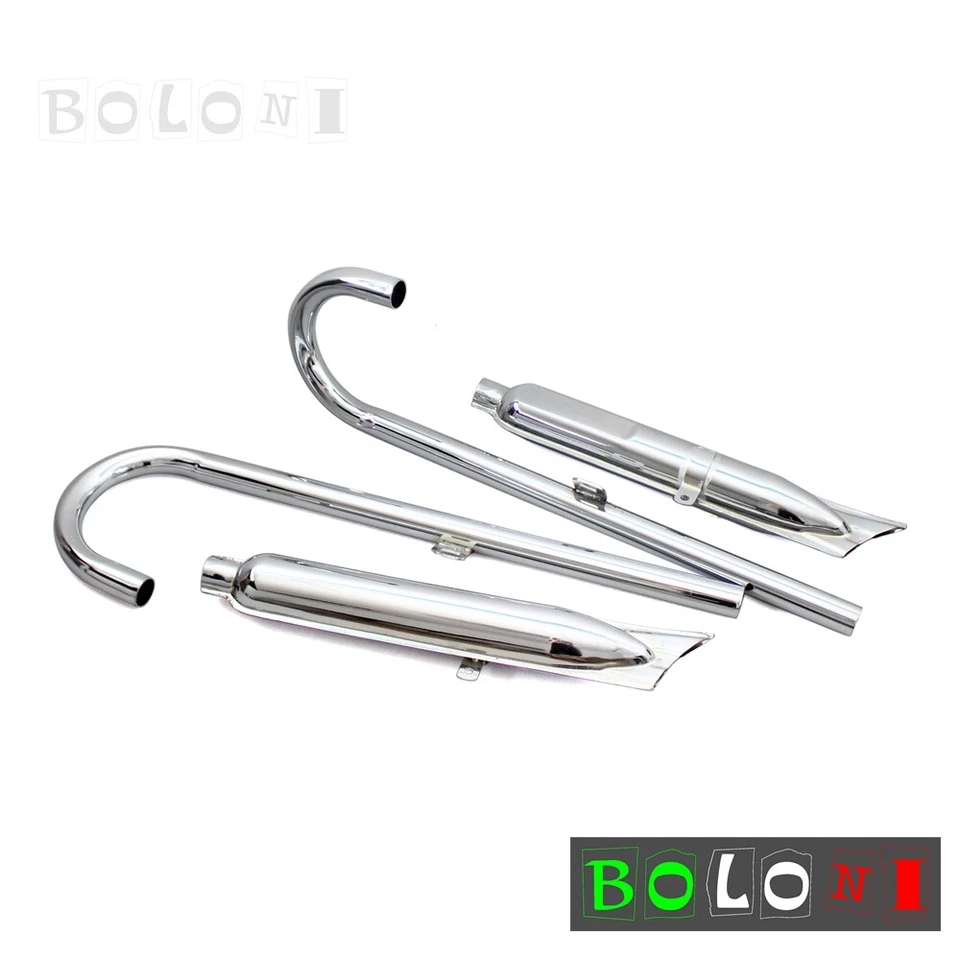 Par de silenciadores de tubos de escape cola de pez para BMW M1 M72 R71 R12 y Dnepr MT12 Foto 3 de 4