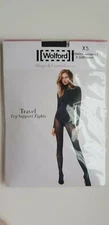WOLFORD TRAVEL LEG SUPPORT shape & control TIGHTS XS anthracite dark grey 40 den