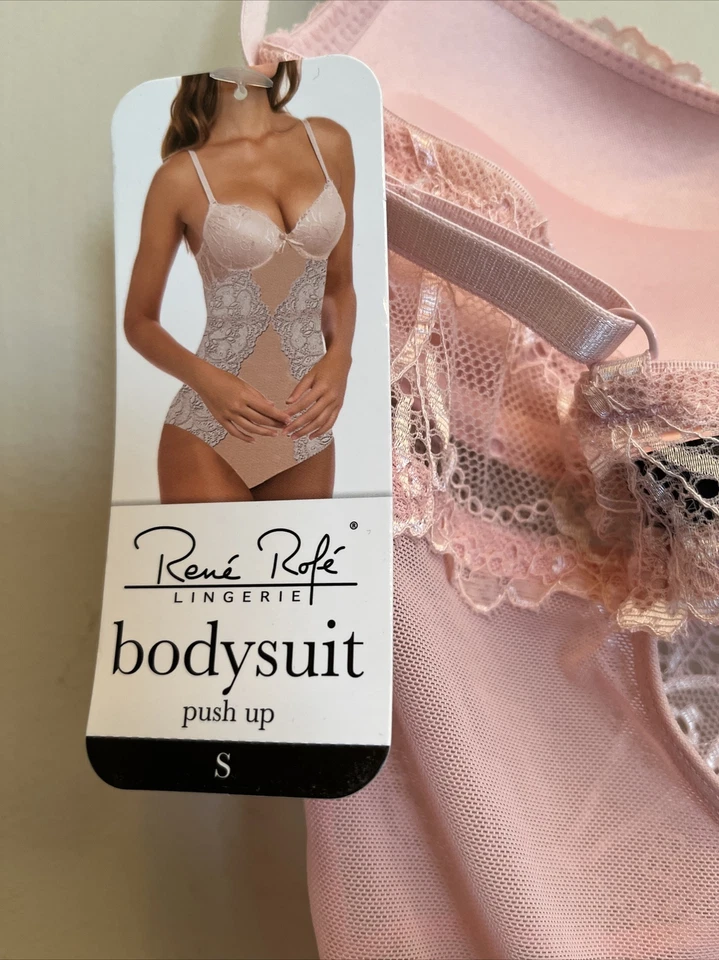 Rene Rofe Lencería Mujer Push-up Body con Ganchos en J 308829 Rosa NUEVO con ETIQUETAS Foto 3 de 4