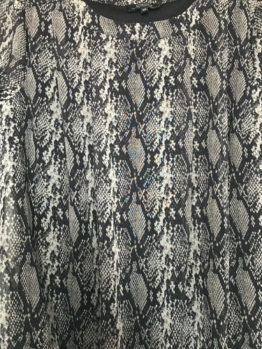 Papaya Matalan Grey Black Snakeskin Print Short Sleeve Elasticated Waist UK 10 - Picture 2 of 5