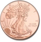1 oz Copper Round Walking Liberty 0.999 Fine copper