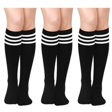 Womens Knee High Socks 3 Pack Cotton Long Tube Halloween Accessories Casual