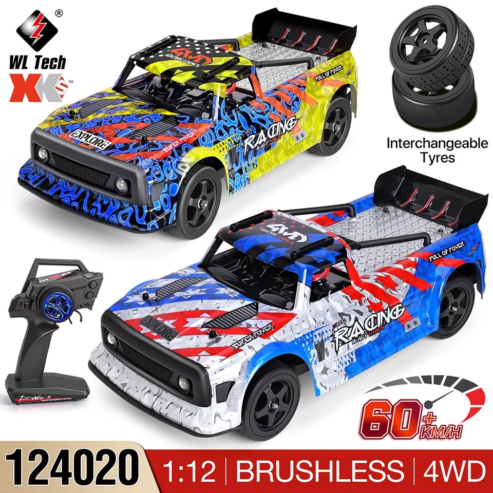 Wltoys 124020 RC Auto 1:12 4WD Brushless 60km/h RC Rennwagen Spielzeug Auto - Bild 2 von 4