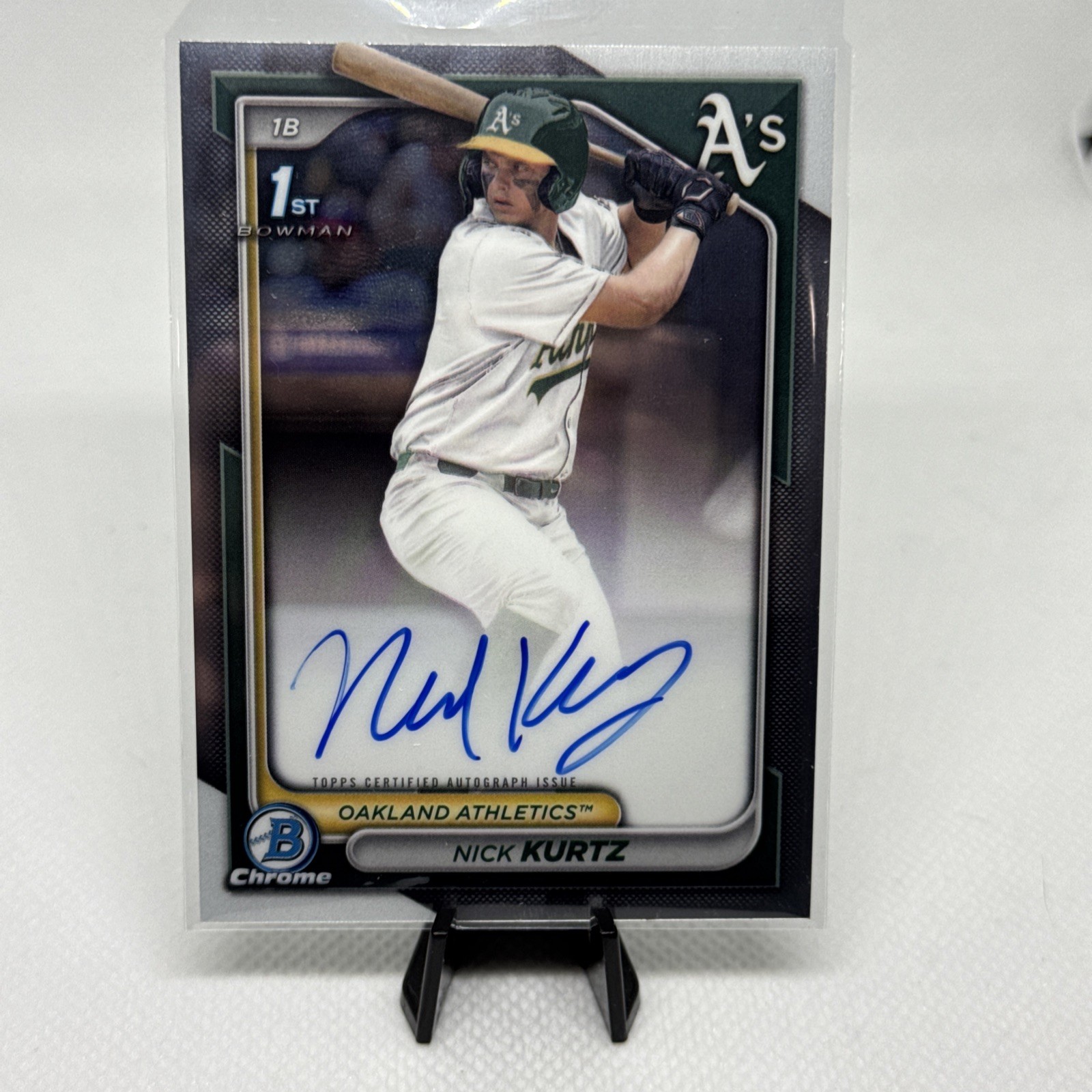 2024 Bowman Draft Nick Kurtz Chrome Auto 1st Prospect #CPA-NK Athletics