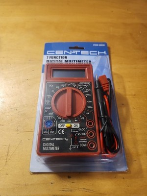 Cen-Tech 7 Function Digital Multimeter DC-AC Voltage Battery Multi Tester 98025