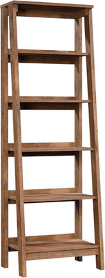 Trestle 5-Shelf Bookcase/ Book Shelf, Vintage Oak Finish
