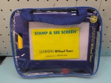 Learning Without Tears Stamp See Screen Magnetic Writing Toy Blue Case NEW