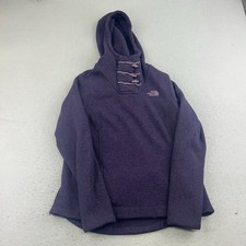 The North Face Hoodie Womens Large Purple Long Sleeves Hooded Sweatshirt Thick