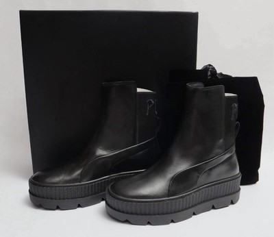 NEW Fenty Puma Chelsea Sneaker Boot Black Women s Size 9 Platform Rihanna NOS