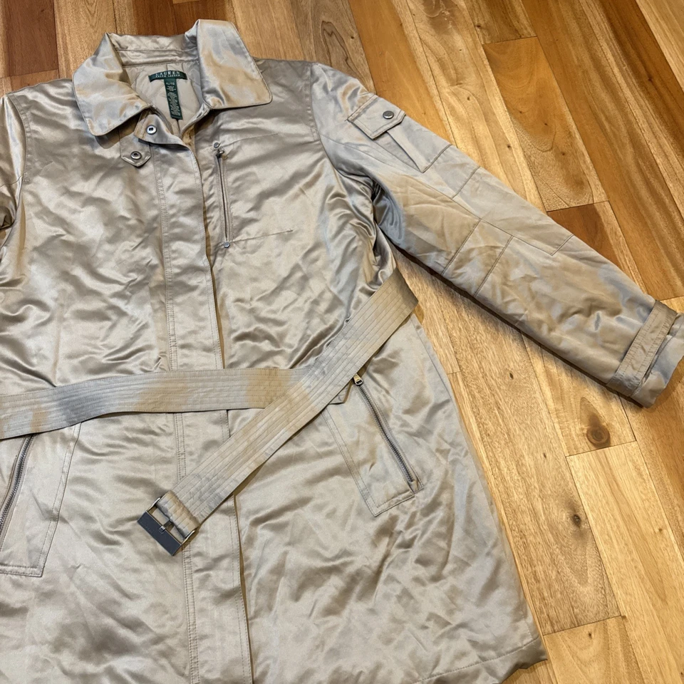 Ralph Lauren Jacket Womens XL Brown Velvet Vintage Quilted LRL Equestrian Casual - Image 4 of 4