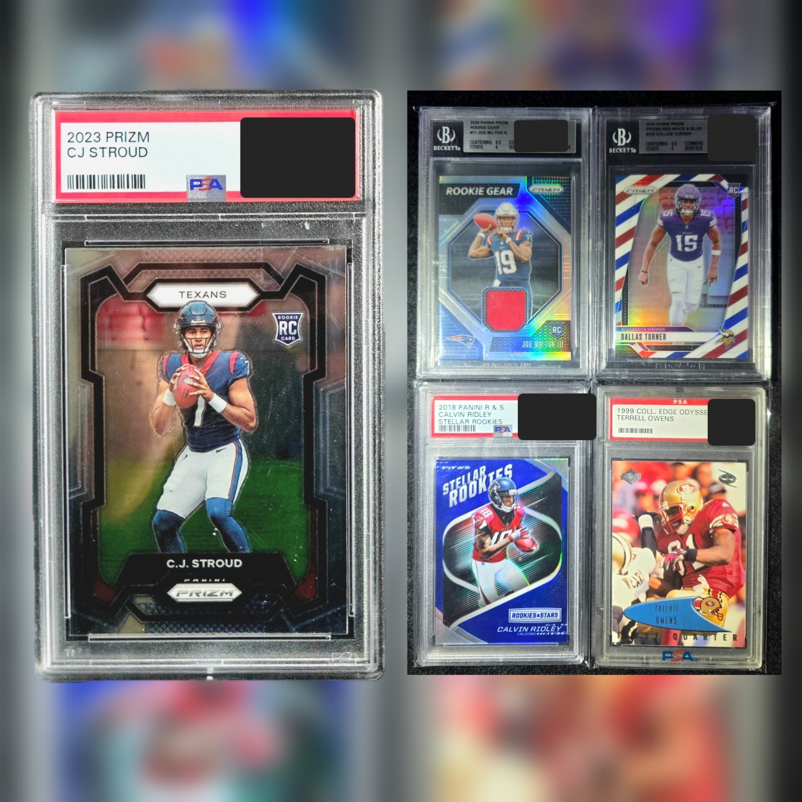 Football Mystery Pack 3 Guaranteed Hits - Auto PSA 10 BGS 9 Relic #  - 15 Cards view 4