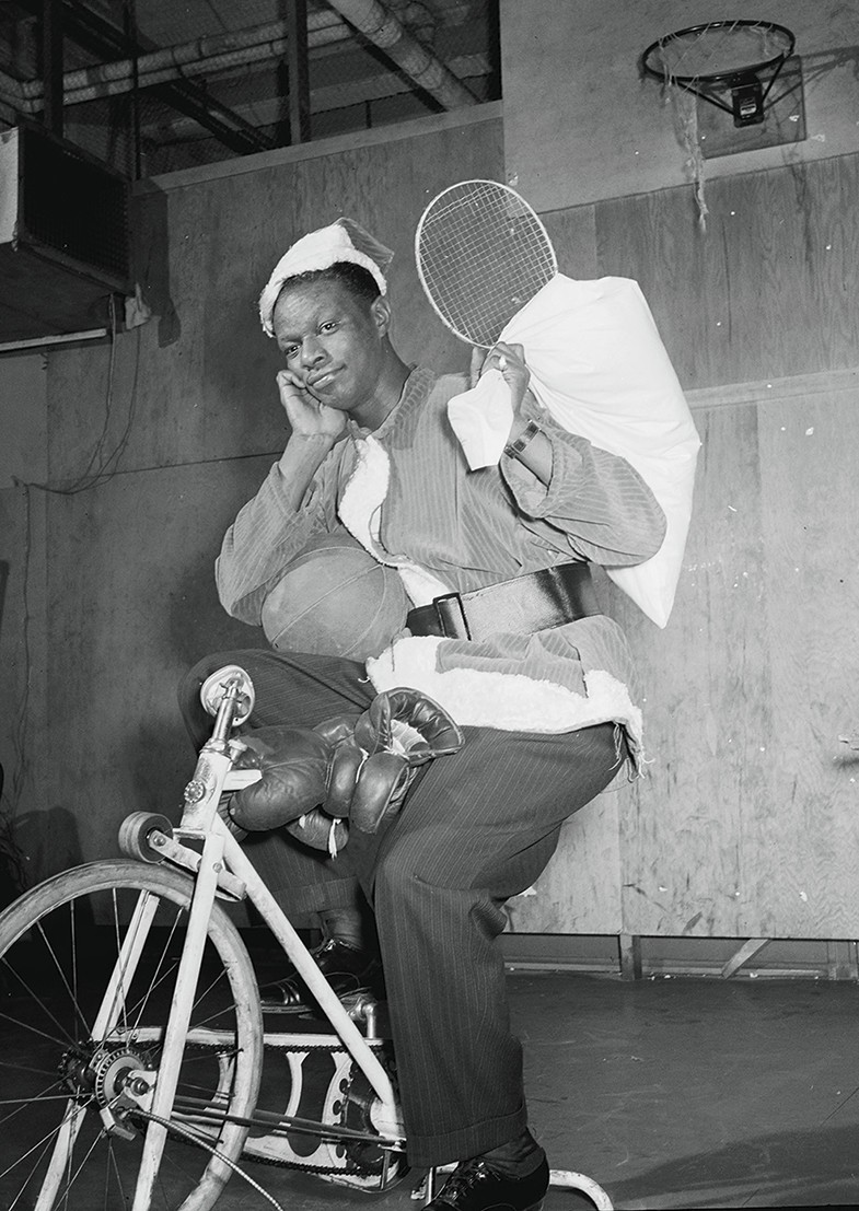 Nat King Cole in the Gym, Gottlieb Files, c1938, New Print, 5x7