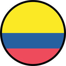 Colombia Flag Circle Sticker Decal