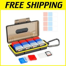 Water-Resistant SD Card Holder for 36 Cards, Protective Case