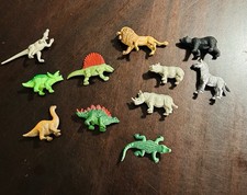 Lot Of 11 Safari Ltd Animal Figures Dinosaurs Lion Zebra Bear Hippo Rhino Gator