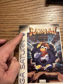 Rayman (Sega Saturn, 1995) Tested & Working Cond, W/ REG Card Creased Manual 