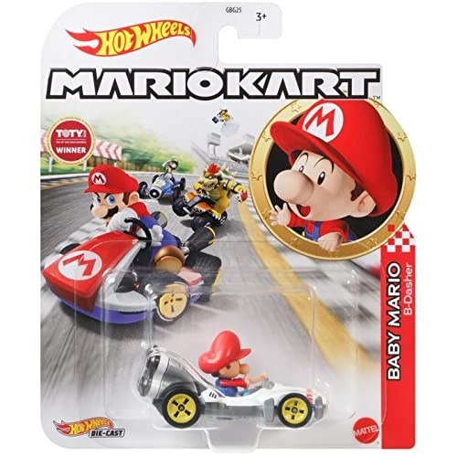 Mattel - Hot Wheels - Mario Kart - Die-Cast - Baby Mario B Dasher /Toys - F59Z-image