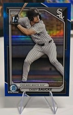 Topps Bowman Draft 2024 Casey Saucke II Blue Refractor #BDC-33 /150 White Sox