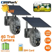 Campark Trail Camera 4G LTE 1080P Live View Hunting Cam Dual lens 6W Solar Panel