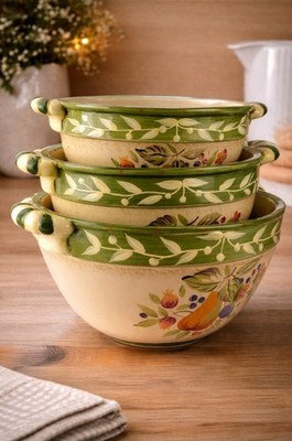 CERTIFIED INTERNATIONAL La Toscana - Set of 3  Round Serving Bowl (8'',9''10'')