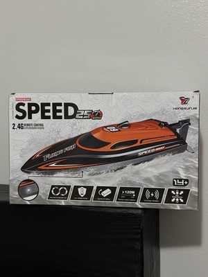 Hongxunjie Flying Fish Speed Racing RC Boat 2.4G Remote Control Orange
