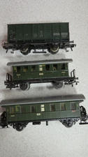 MARKLIN #2 & #3 PASSENGER CARS & FLEISCHMANN WAGON WEST GERMANY HO SCALE
