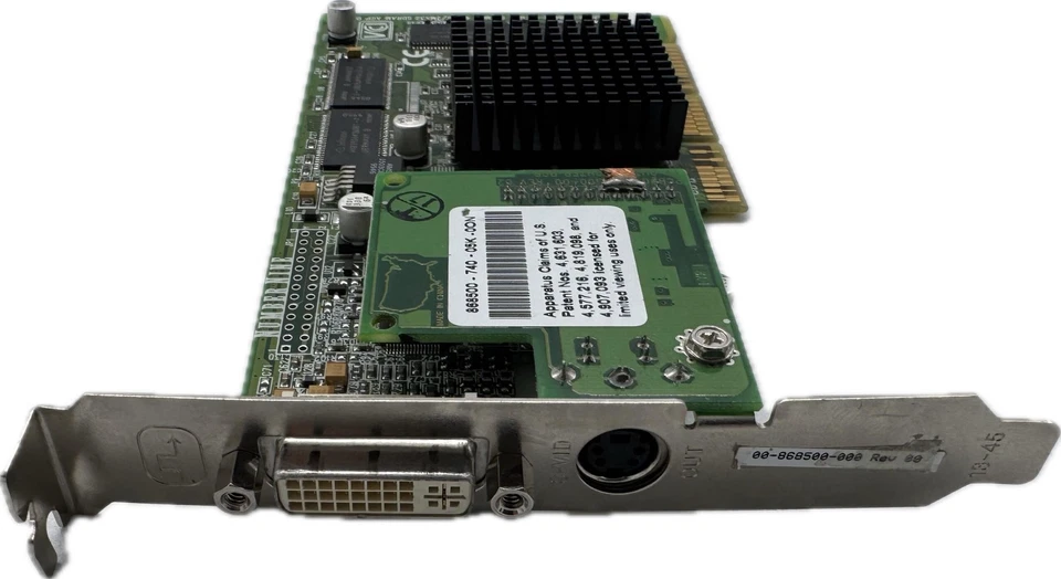 Ibm number nine agp 32mb dvi video card, 09n1708, 01-868602-00 - Image 2 of 4