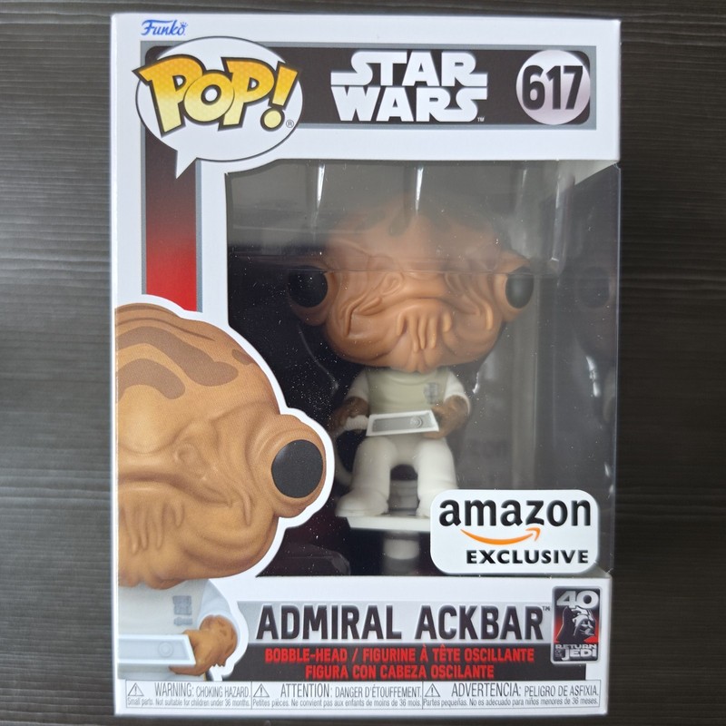 Funko Pop Star Wars Return of the Jedi Admiral Ackbar 617 Bobble-Head Amazon Ex