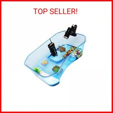 Geegoods Turtle Tank Aquarium,Reptile Tank,Turtle Aquarium Terrapin Lake with Pl