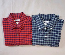 Amazon Essentials Dress Shirt Mens XS Extra Small Red Blue Green Plaid Bundle