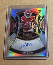 Jalen Royals 2025 Select Rookie Signatures SILVER PRIZM Auto Kansas City Chiefs