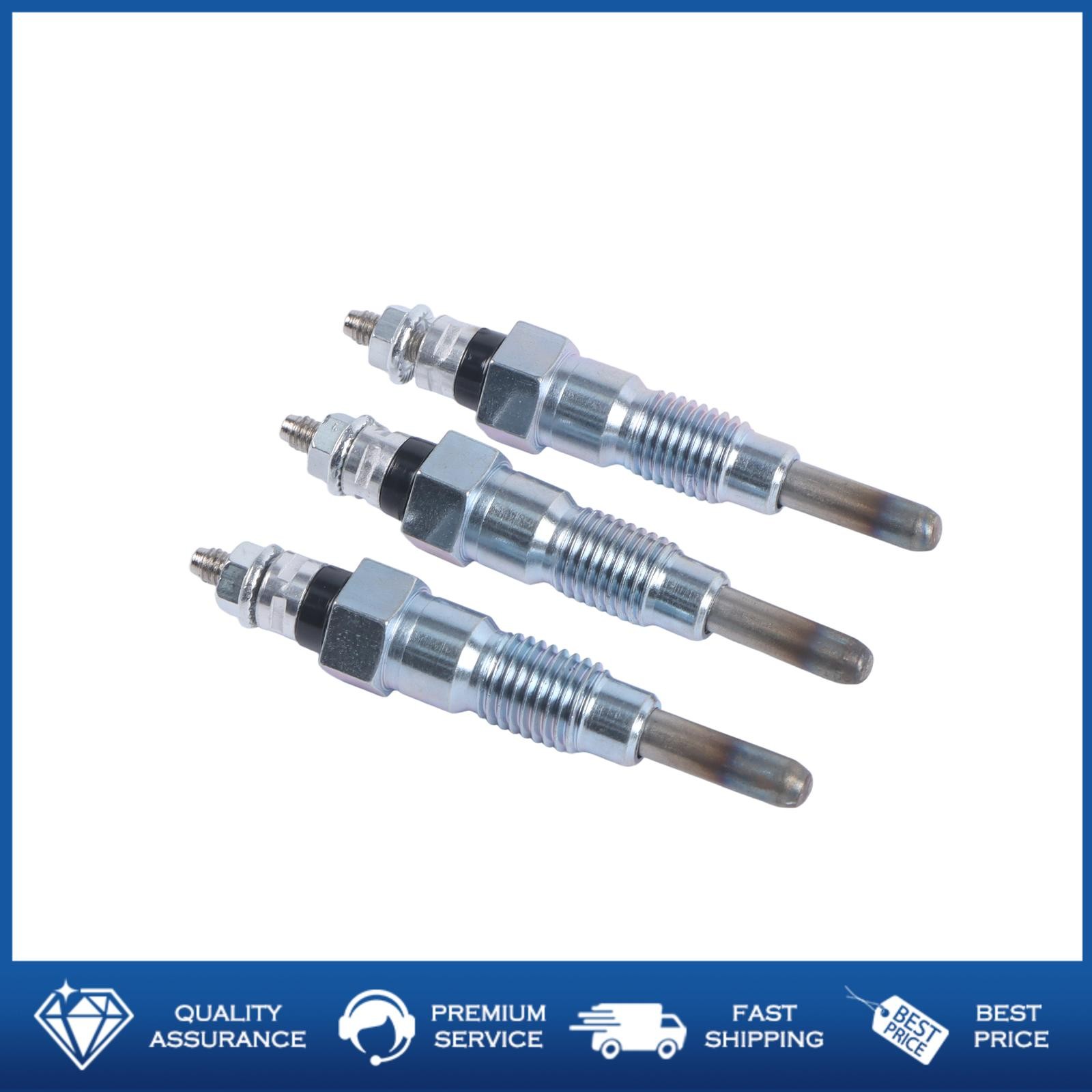 Set of 3 Glow Plugs 15261-65510 15521-65512 For Kubota D850 D950 B1750E B2150E