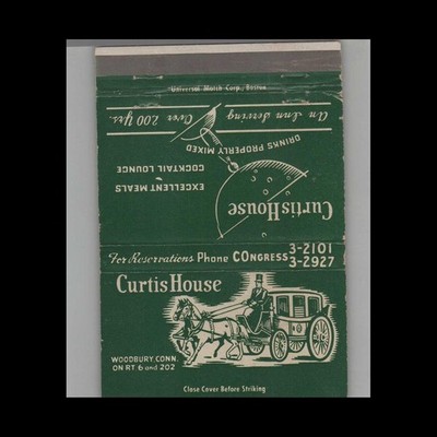 Matchbook Cover Royal Flash Curtis House Restaurant Waterbury, CT