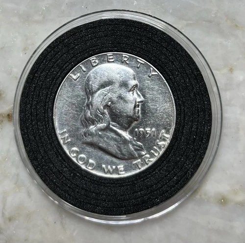 1951 Ben Franklin Half Dollar 90% Silver Coin