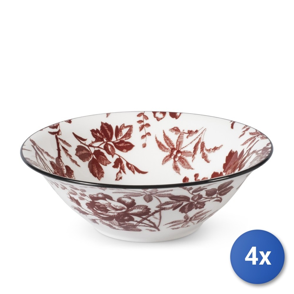 4X H&H Elizabeth Cup In Decorated Porcelain 25X8H