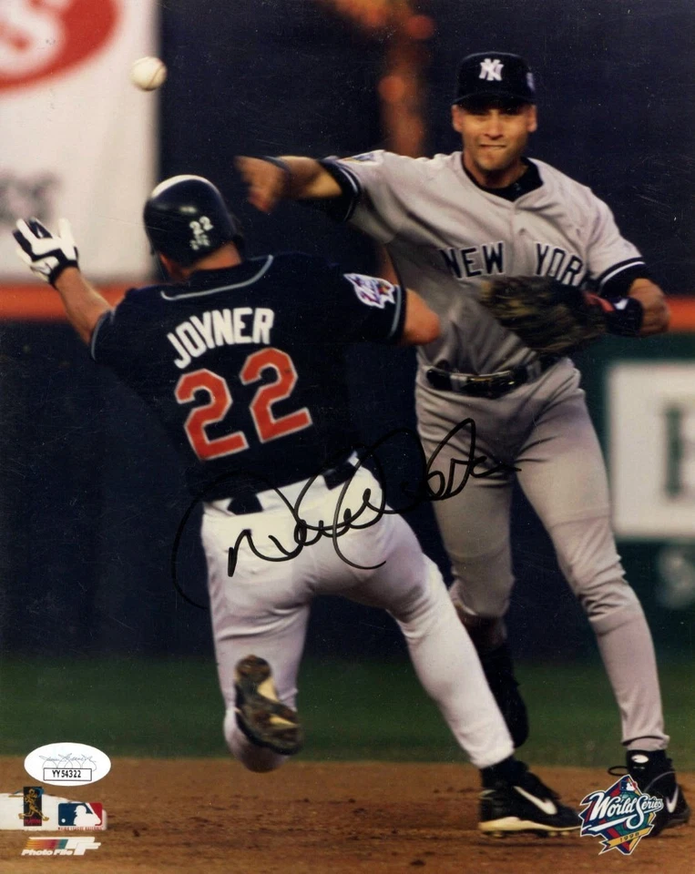 Derek Jeter Signed Autographed 8X10 Photo Yankees 1998 WS Turning 2 JSA YY54322