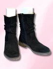 Lunita - "Giulia" Black Suede Leather Boots - Womens Size 40 - Portugal