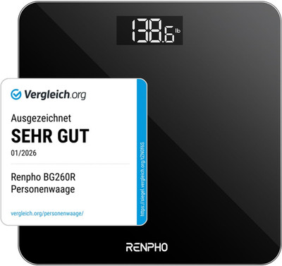 RENPHO Personenwaage, Körperwaage Mit Hochpräzisions-Sensoren, Personen Digitalw