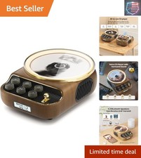 Retro Portable CD Players with Bluetooth Speakers, FM Radio, Night Light, LCD...