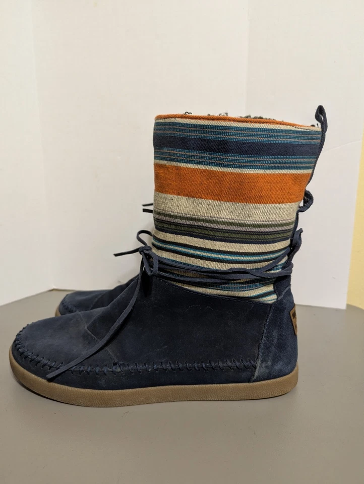 Botas mocasines de cuero forradas de piel sintética talla 9 TOMS Tom para mujer, Foto 3 de 4