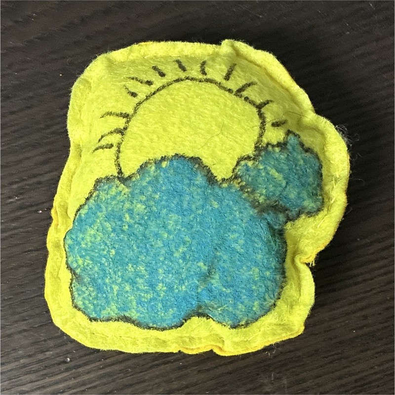 Care Bears Vintage 1980s Mini Bear Plush Yellow/Blue Sun Cloud Patch Washable