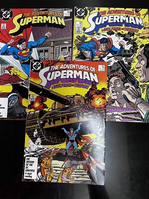 1987 DC Comics Adventures of Superman #427, #428 & #430 Good Vtg. Condition