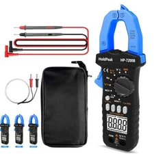 Clamp Meter TRMS 6000 Counts NCV Digital Clamp Multimeter DC AC Current Volt Amp
