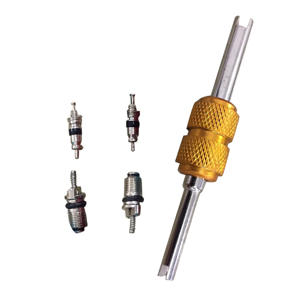 1x R134a Kit de tapas de sistema de aire acondicionado de núcleo de válvula de aire acondicionado para automóvil con herramienta removedora Foto 2 de 4