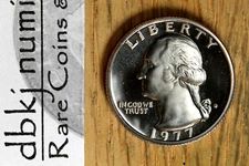 1977 S Proof Washington Quarter 25¢ - Choice to Gem Proof